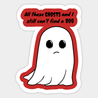 Ghost Dad Joke Halloween Shirt Sticker